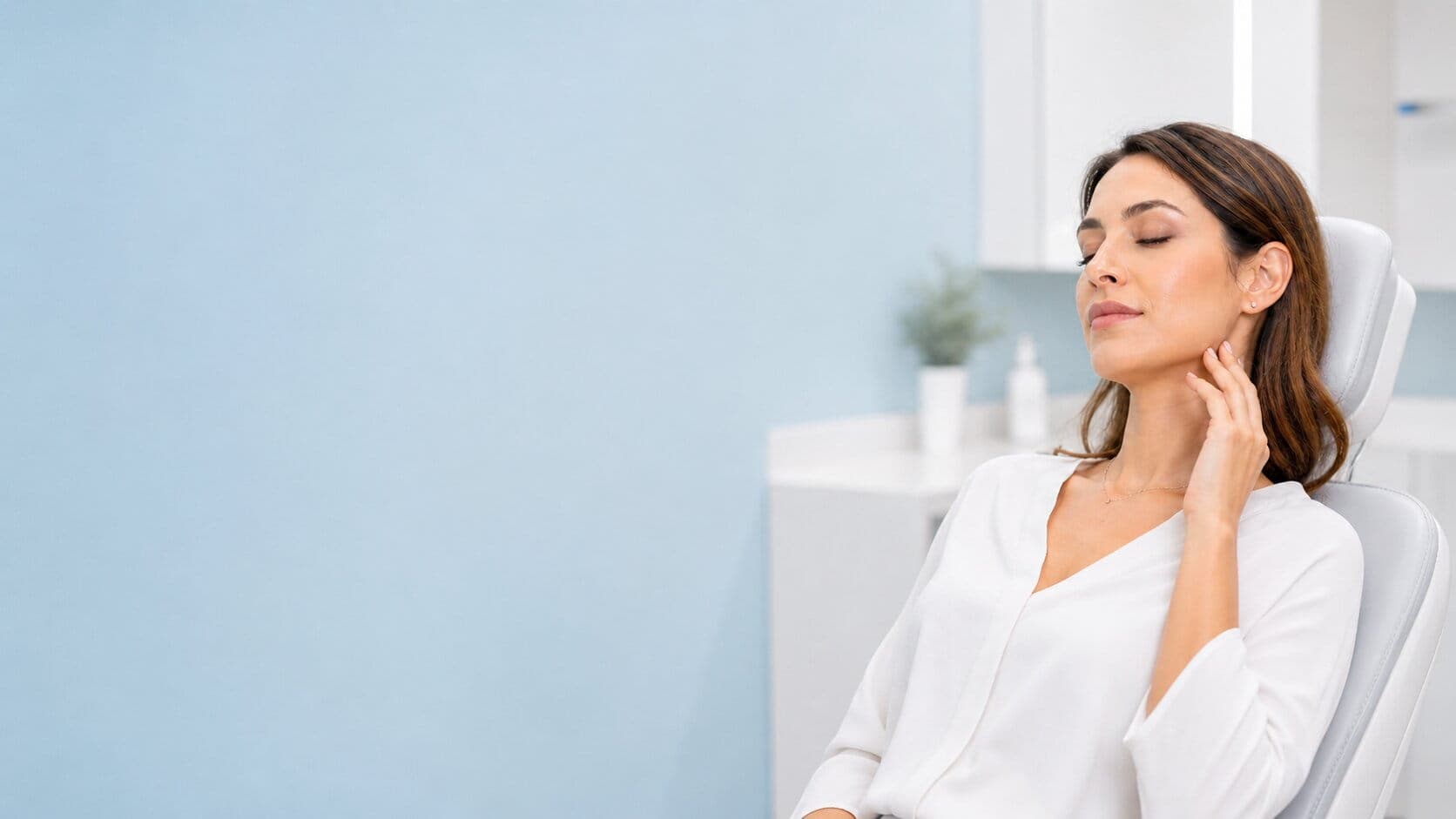 Patient relaxing in a dental treatment chair during a consultation in Florence KY