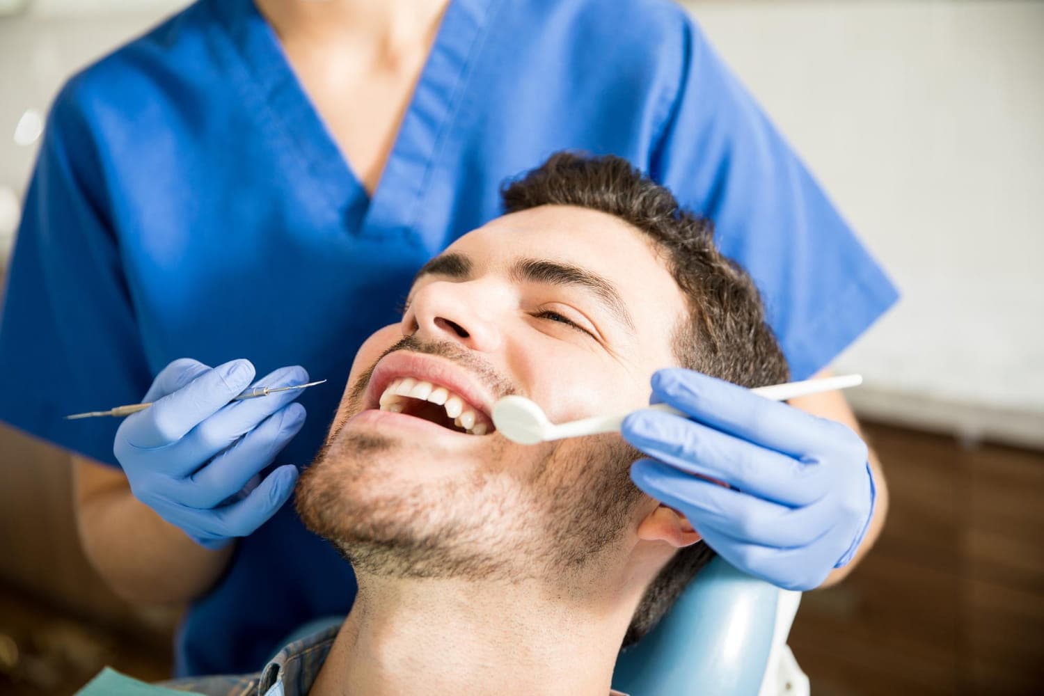 Patient receiving dental care at Smith and Elliott Dental Associates in Florence KY